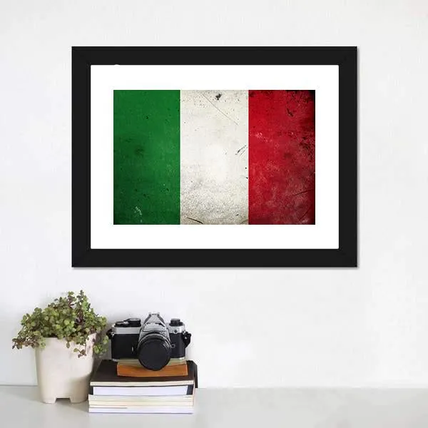 Flag Of Italy Canvas Wall Art