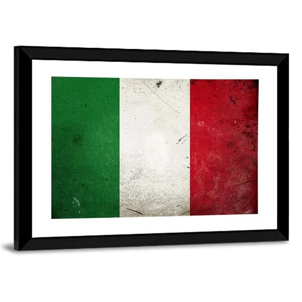 Flag Of Italy Canvas Wall Art