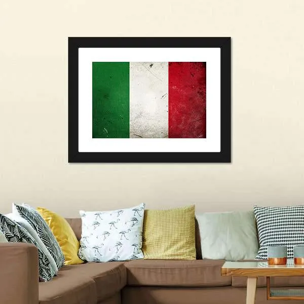Flag Of Italy Canvas Wall Art