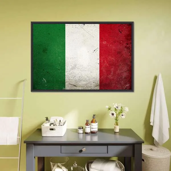 Flag Of Italy Canvas Wall Art