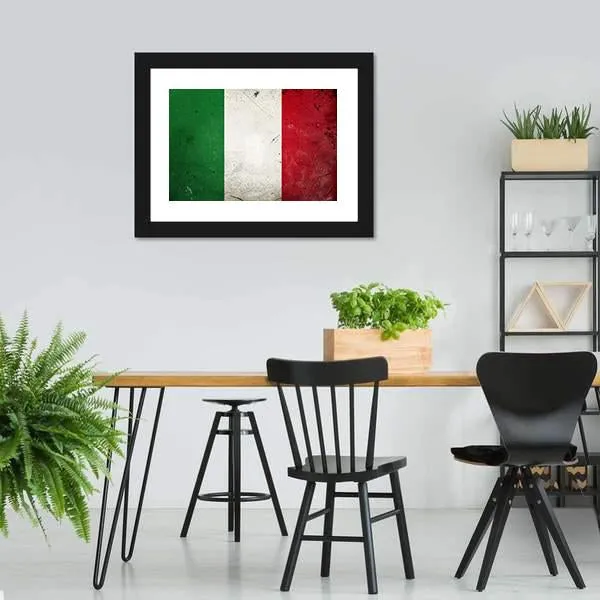 Flag Of Italy Canvas Wall Art