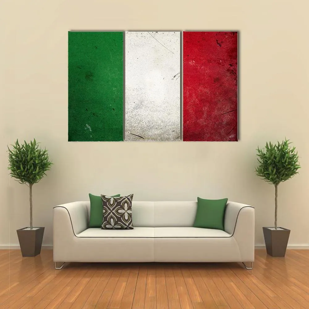 Flag Of Italy Canvas Wall Art