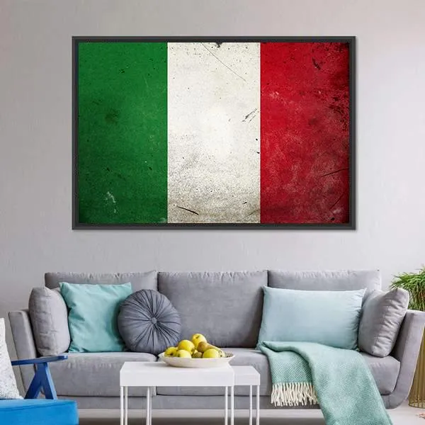 Flag Of Italy Canvas Wall Art