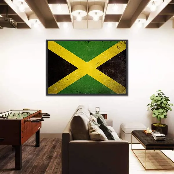 Flag Of Jamaica Canvas Wall Art