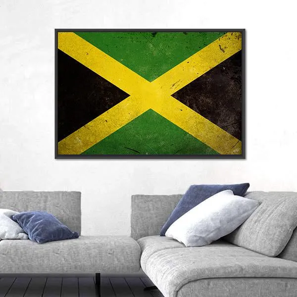 Flag Of Jamaica Canvas Wall Art