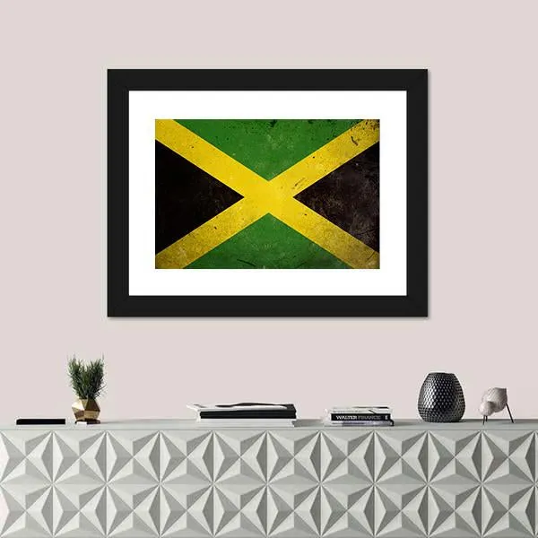 Flag Of Jamaica Canvas Wall Art