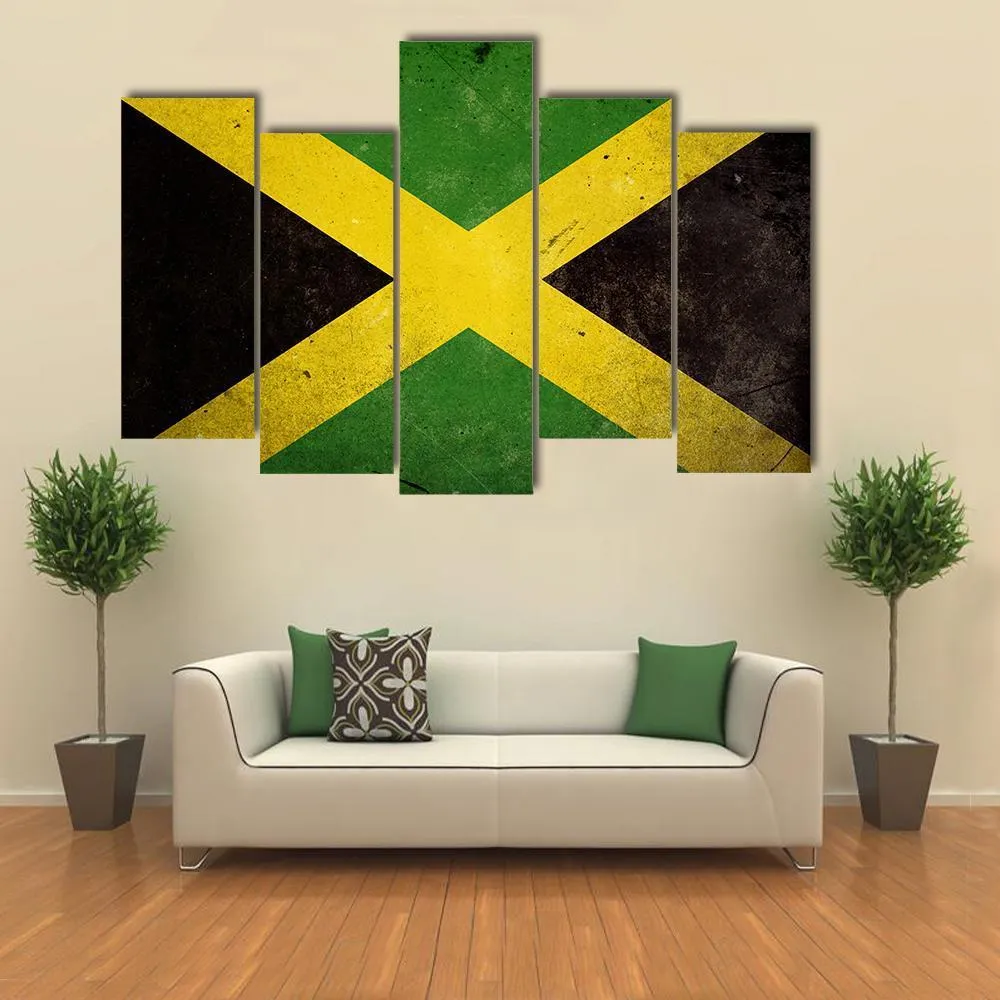 Flag Of Jamaica Canvas Wall Art