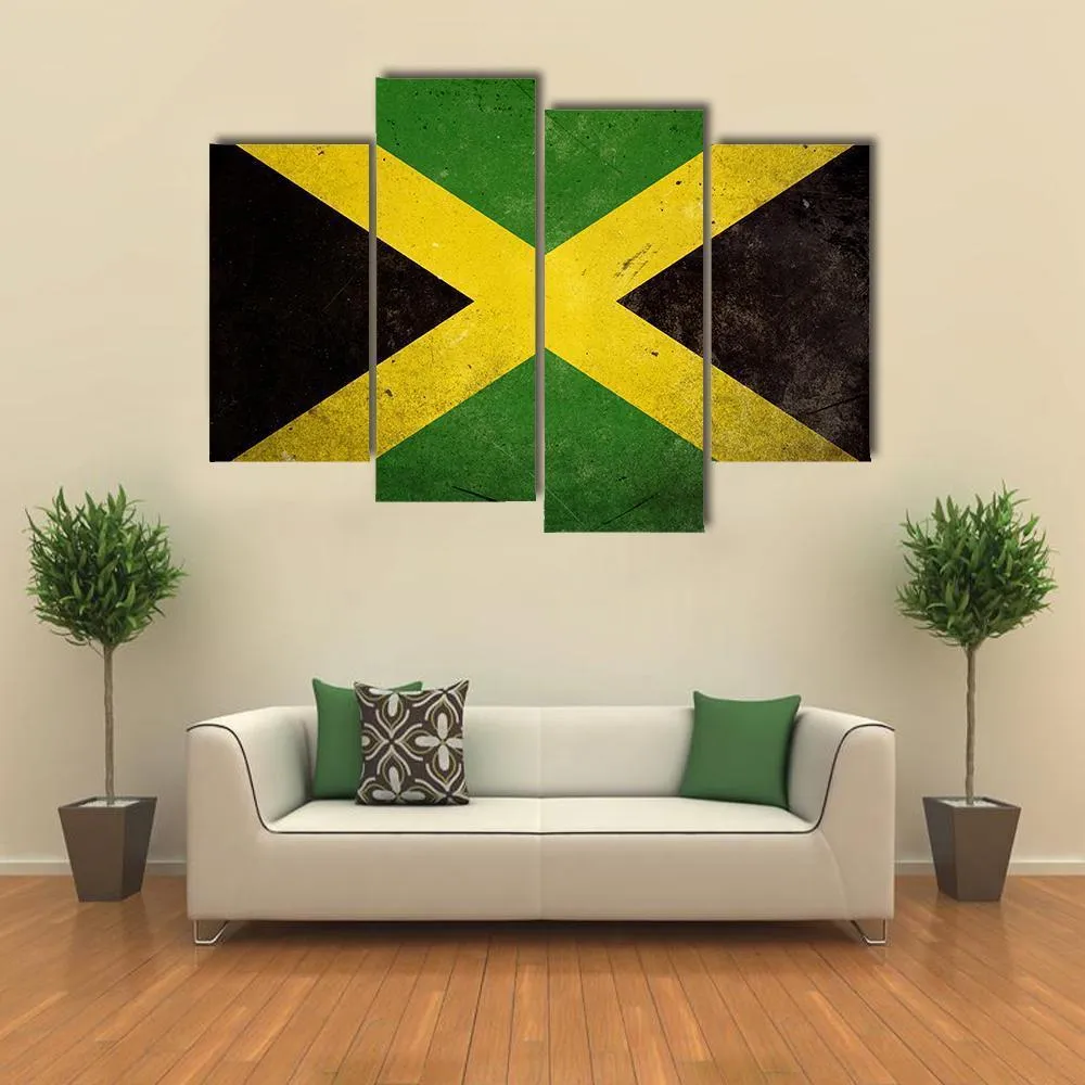 Flag Of Jamaica Canvas Wall Art
