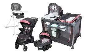 Floral Baby Stroller with Car Seat Travel System High Chair Playard Girl's Combo