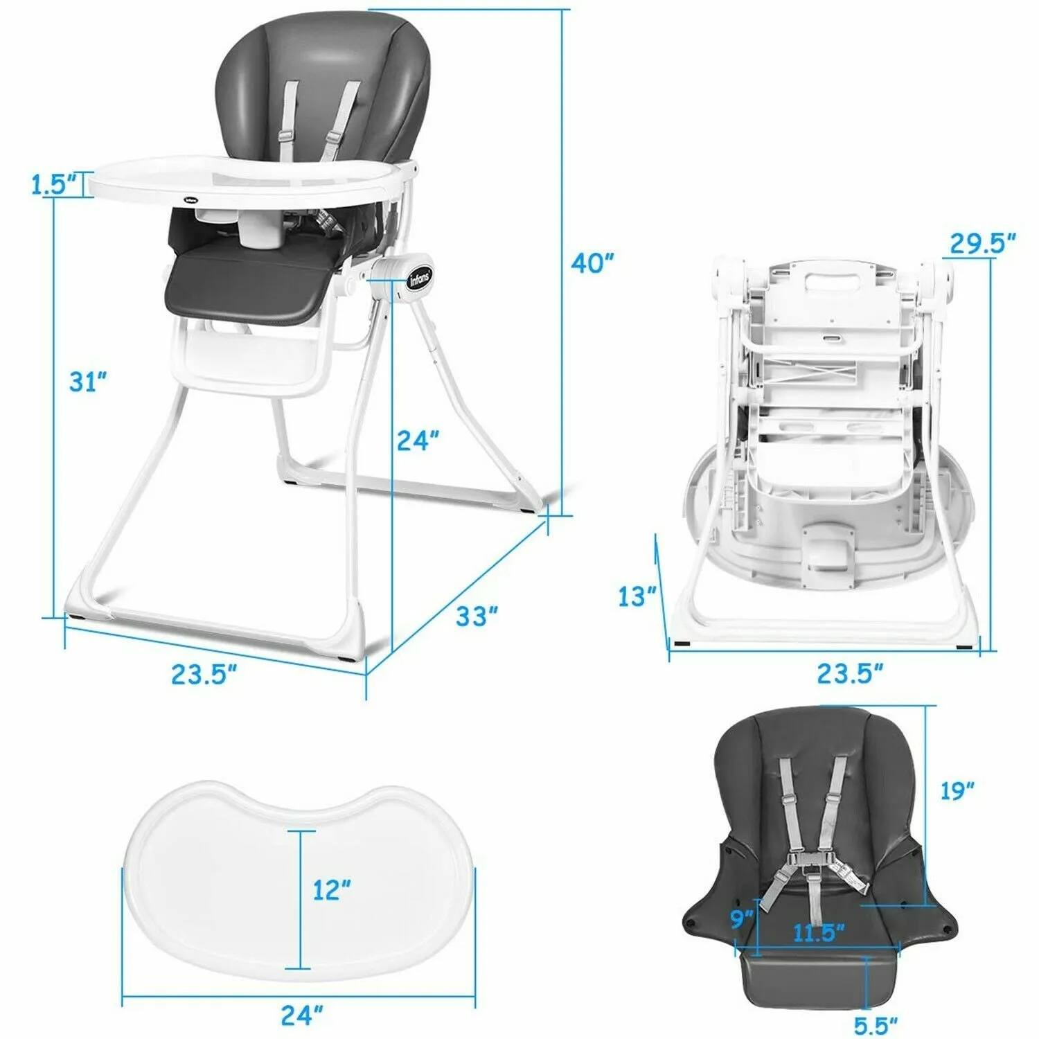 Floral Baby Stroller with Car Seat Travel System High Chair Playard Girl's Combo