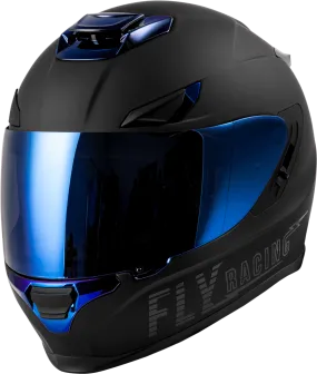 Fly Racing Sentinel Recon Helmet Matte Black/Blue Chrome