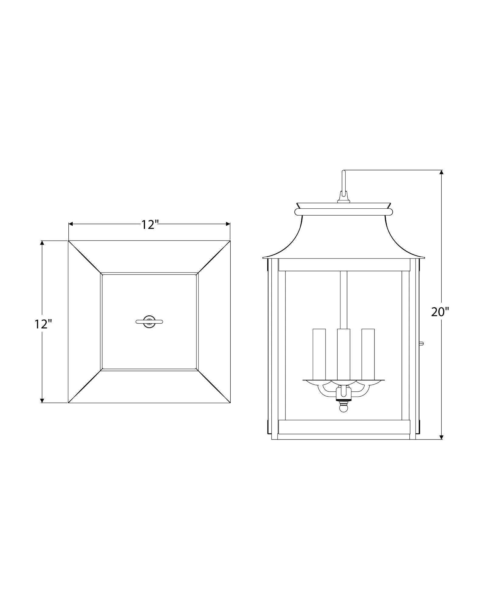 French Station Exterior Hanging Lantern