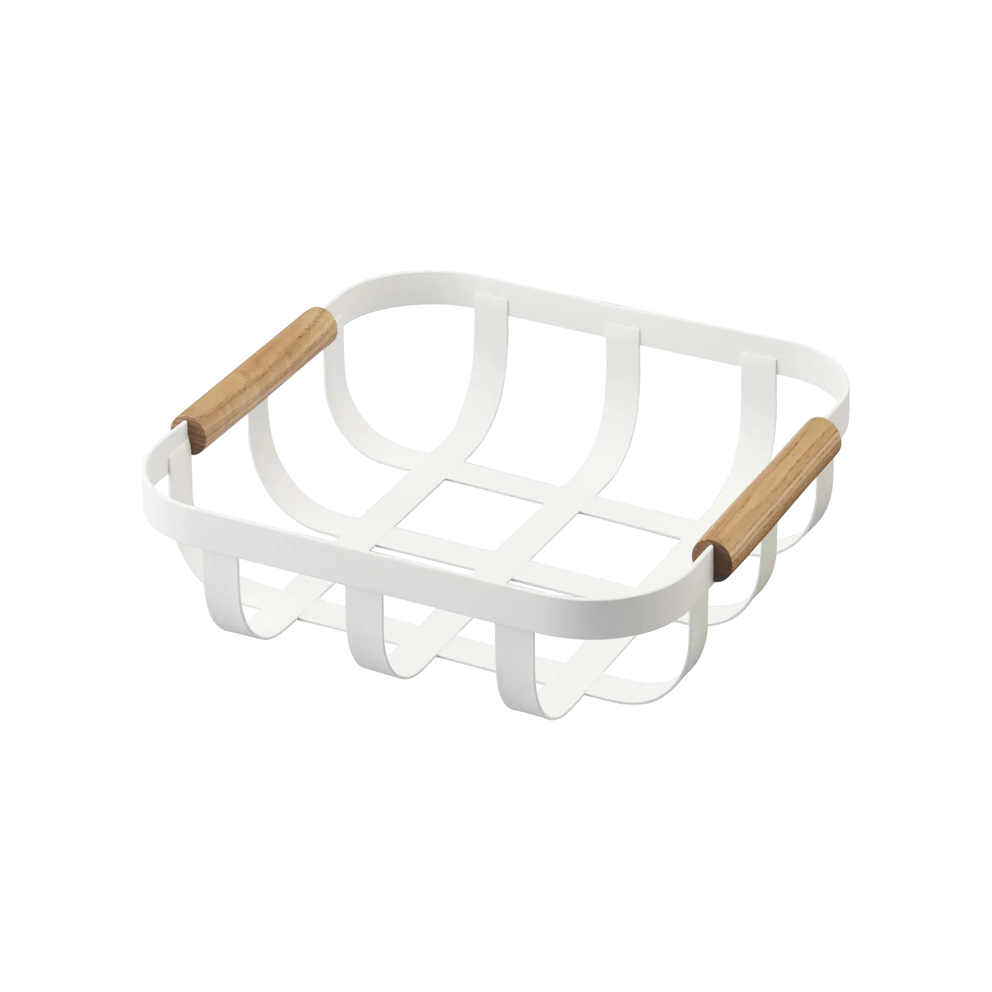 Fruit Basket - Steel   Wood