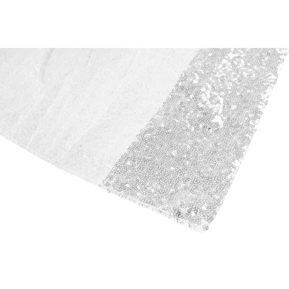 Glitz Sequin 10ft H x 52" W Drape/Backdrop panel - White
