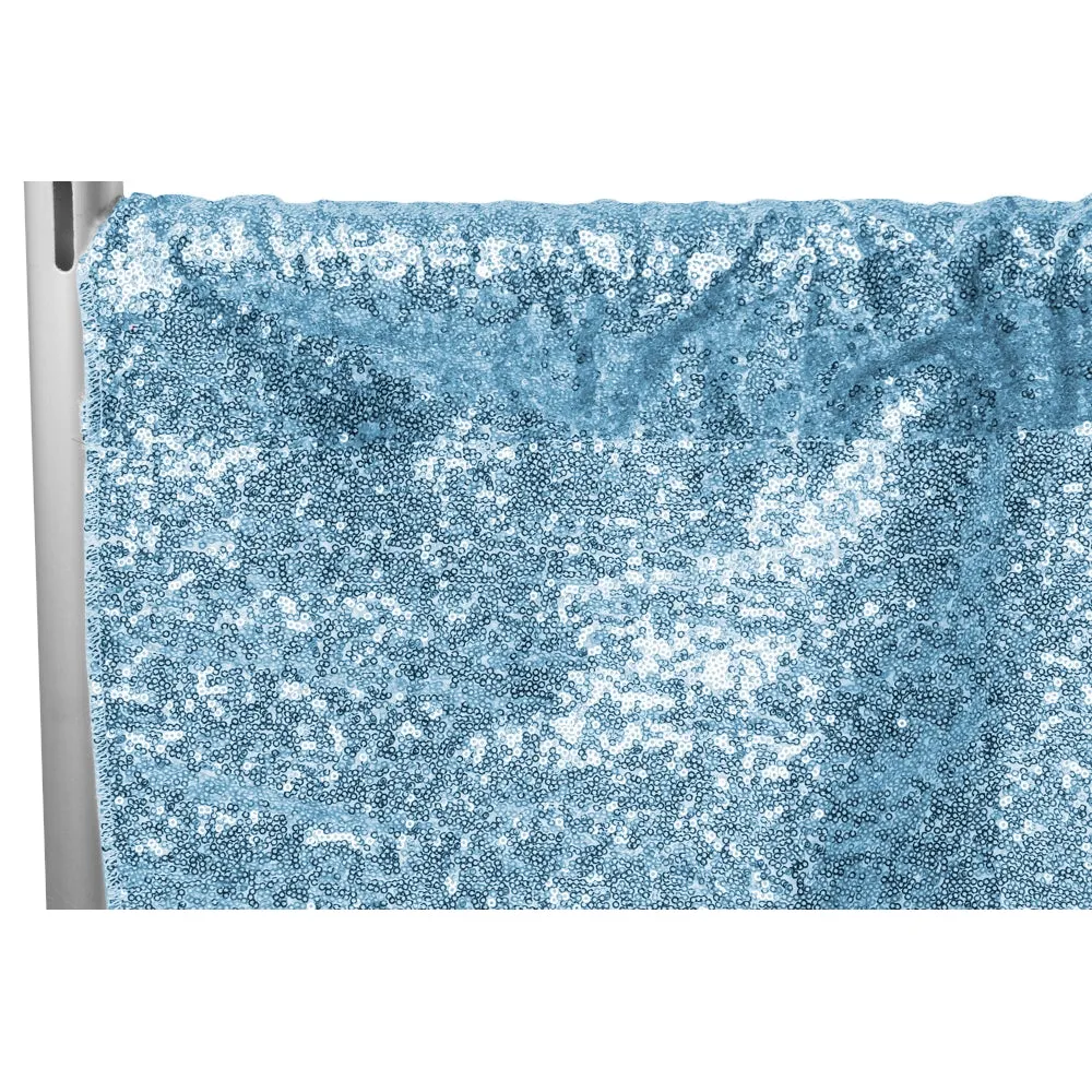 Glitz Sequin 14ft H x 52" W Drape/Backdrop panel - Baby Blue