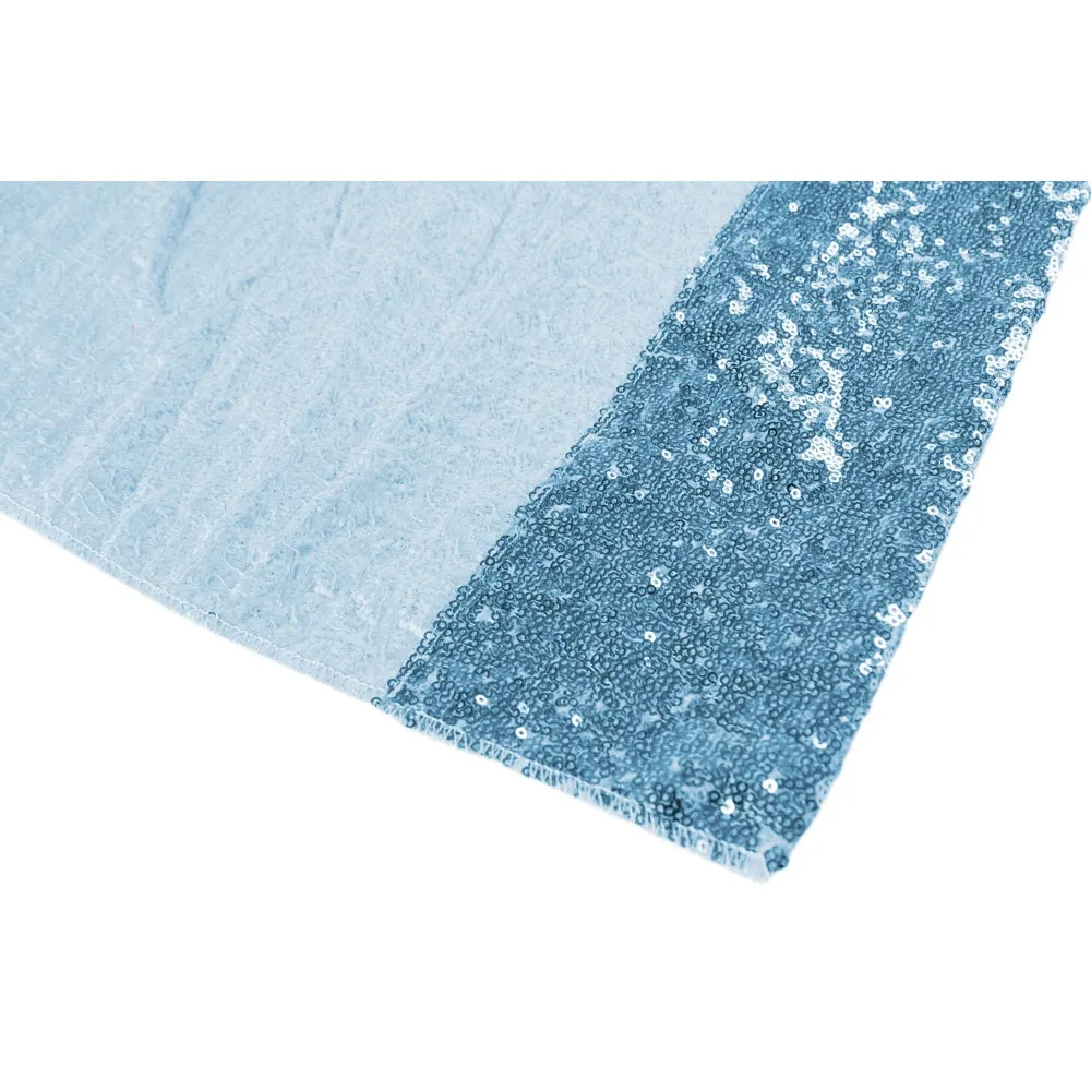 Glitz Sequin 14ft H x 52" W Drape/Backdrop panel - Baby Blue