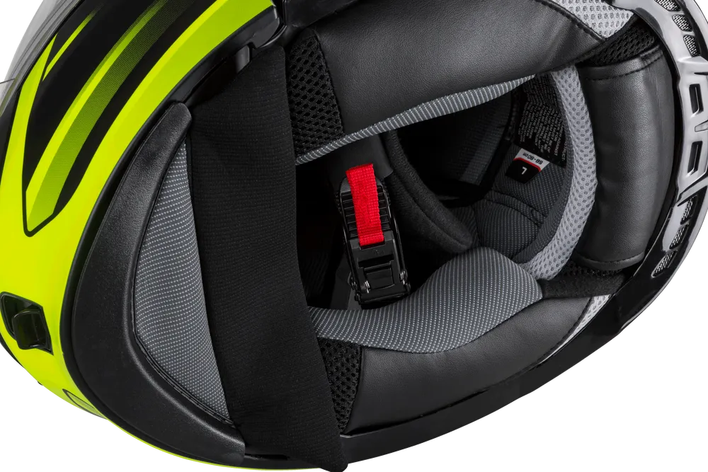 Gmax MD-01S Modular Snow Helmet Descendant Matte Black Hi Vis Electric Shield