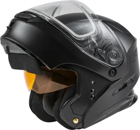 Gmax MD-01S Modular Snow Helmet Matte Black Dual Lens