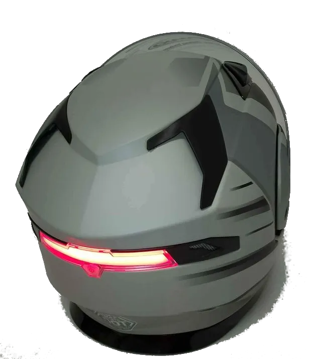 Gmax MD-01S Modular Street Helmet Descendant Matte Gray Silver