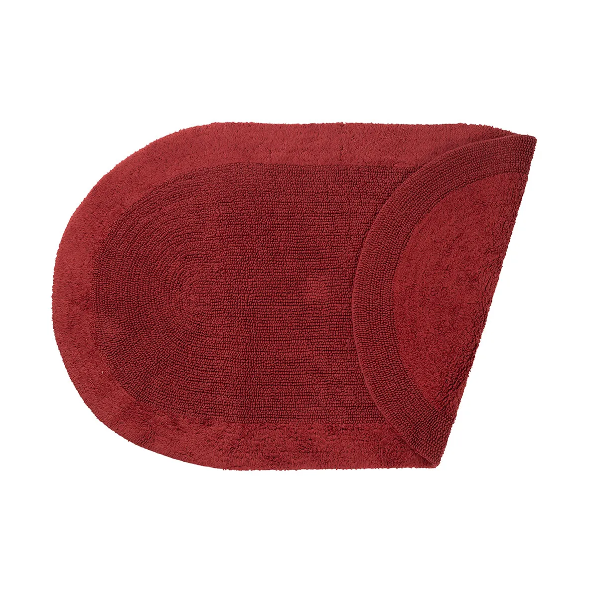 Grassy Ground Soft Reversible Solid Luxurious Bordeaux Bath Mat