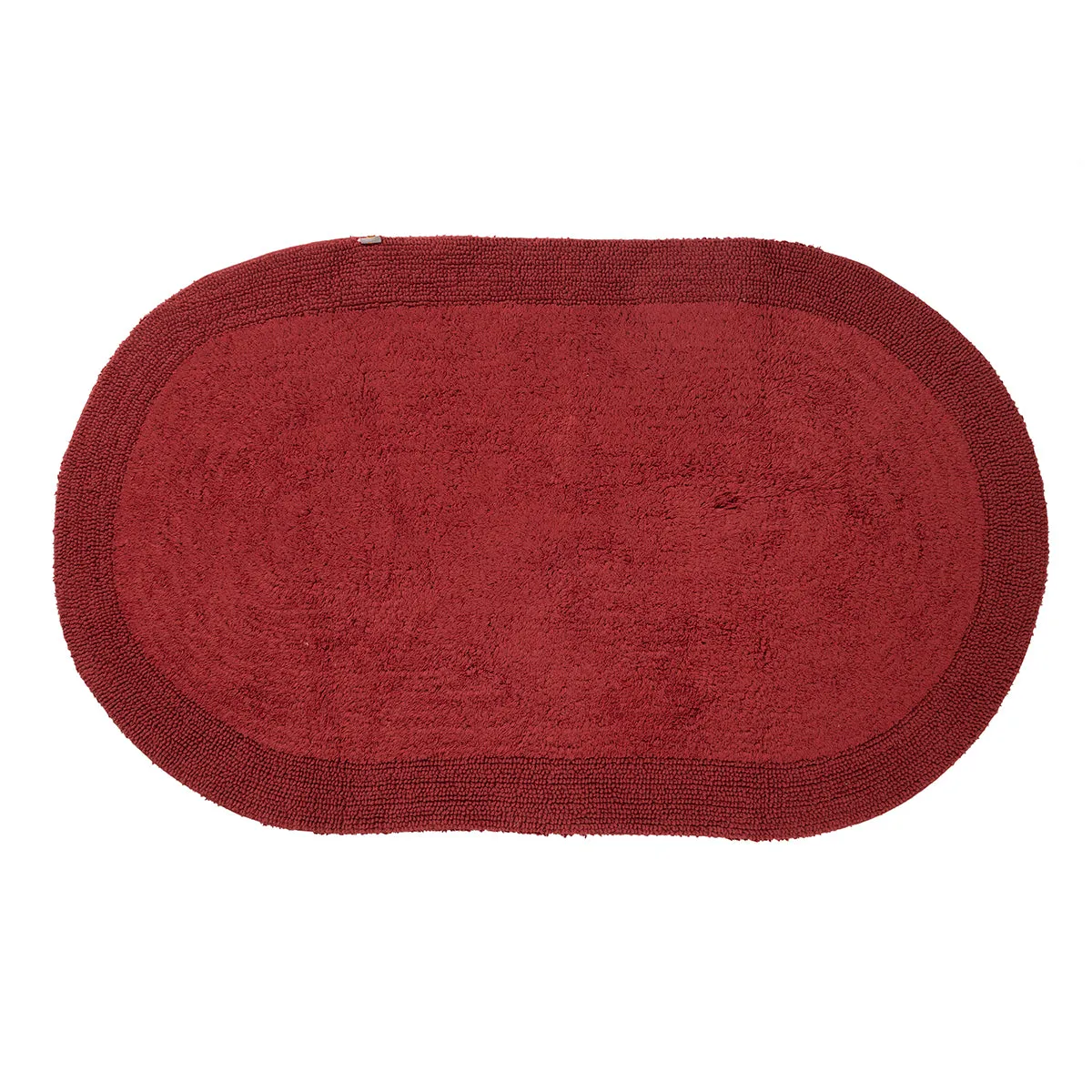 Grassy Ground Soft Reversible Solid Luxurious Bordeaux Bath Mat