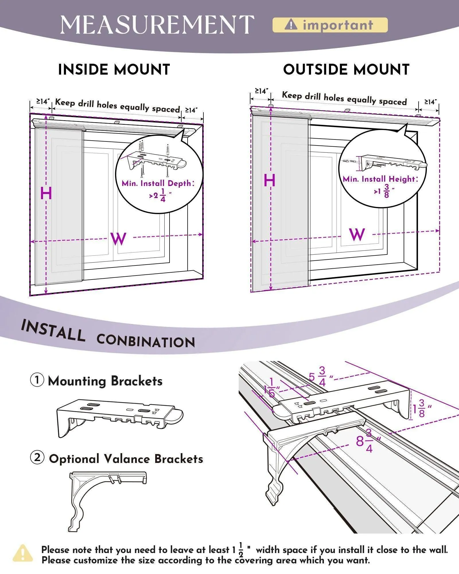 Graywind Hardwired Smart Light Filtering Panel Track Blinds | Natural Series | Custom Width to 177"