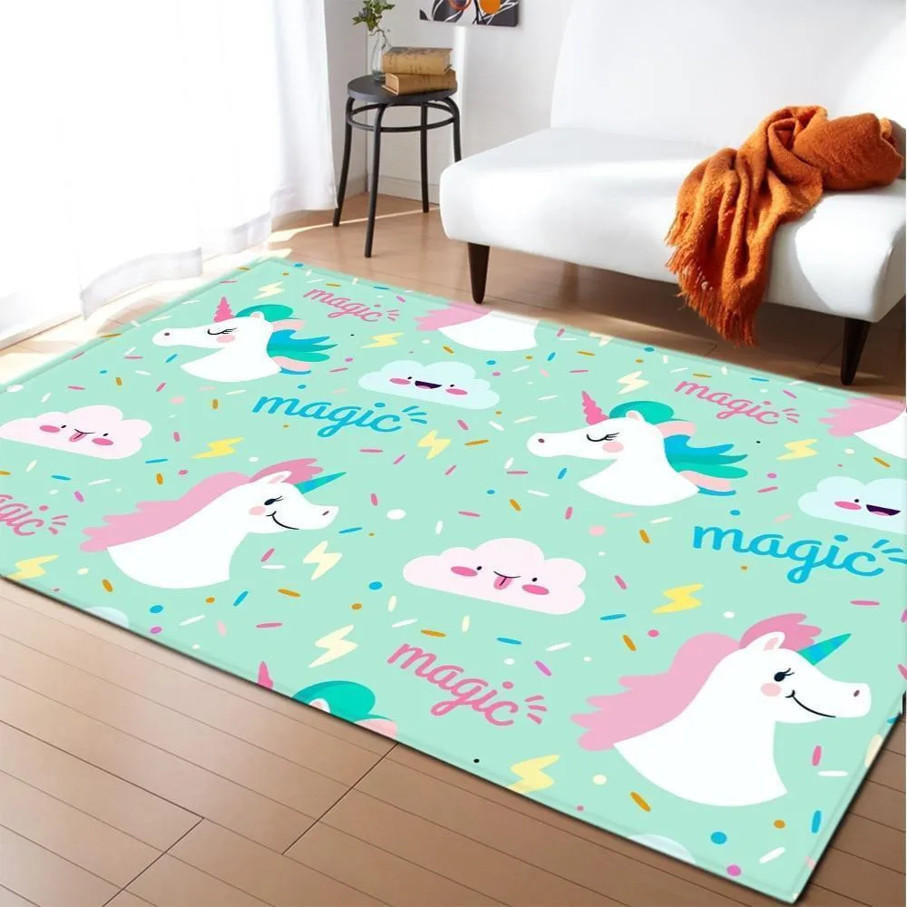 Green Unicorn Rug