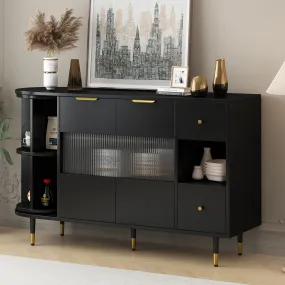 Greta Sideboard Buffet Cabinet - Black