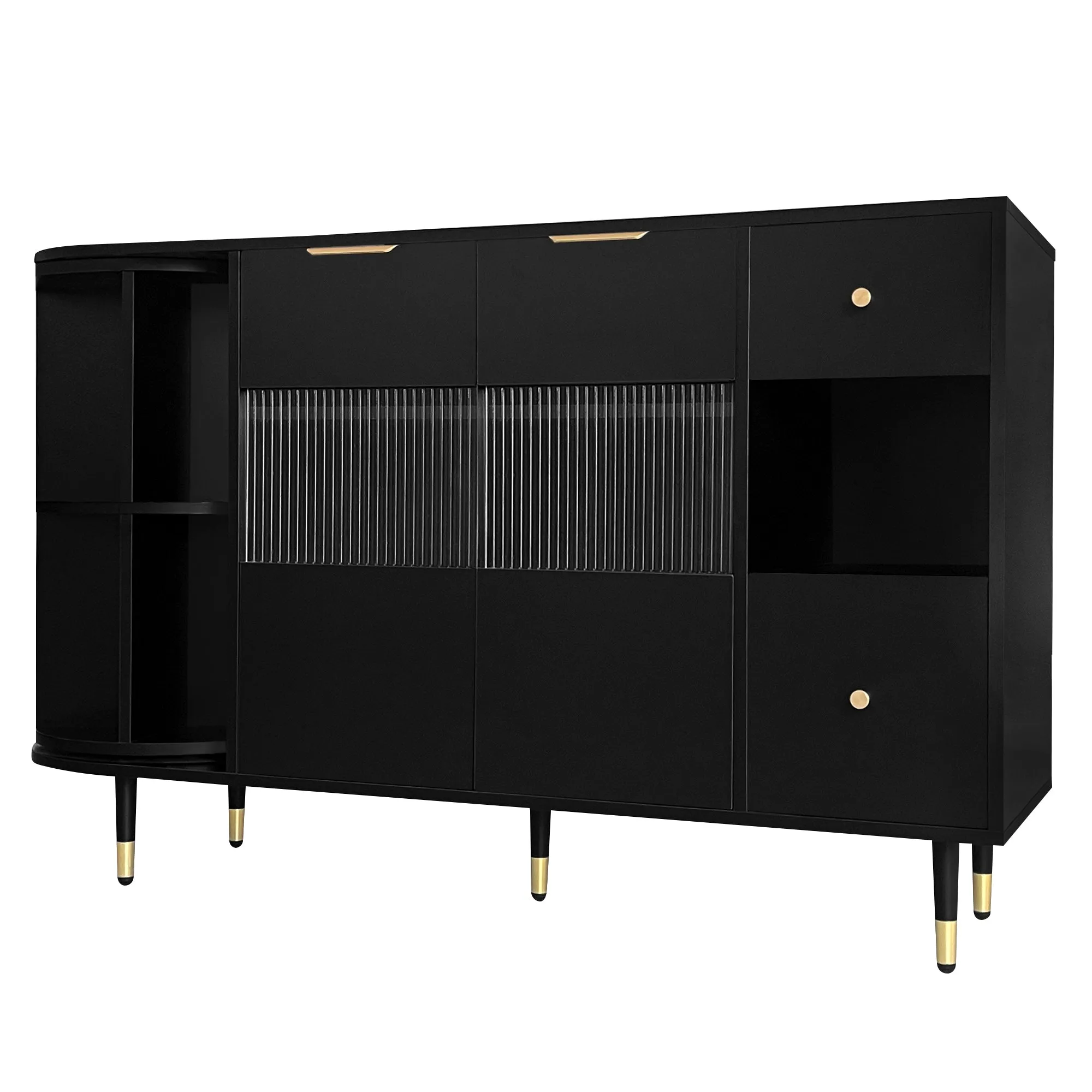 Greta Sideboard Buffet Cabinet - Black
