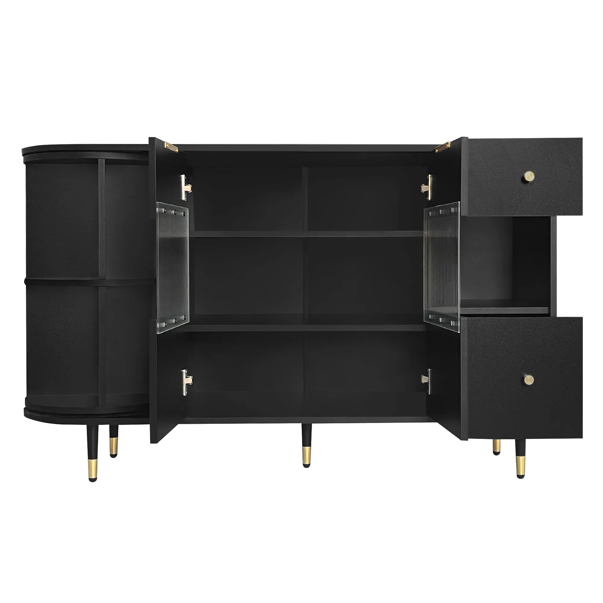 Greta Sideboard Buffet Cabinet - Black