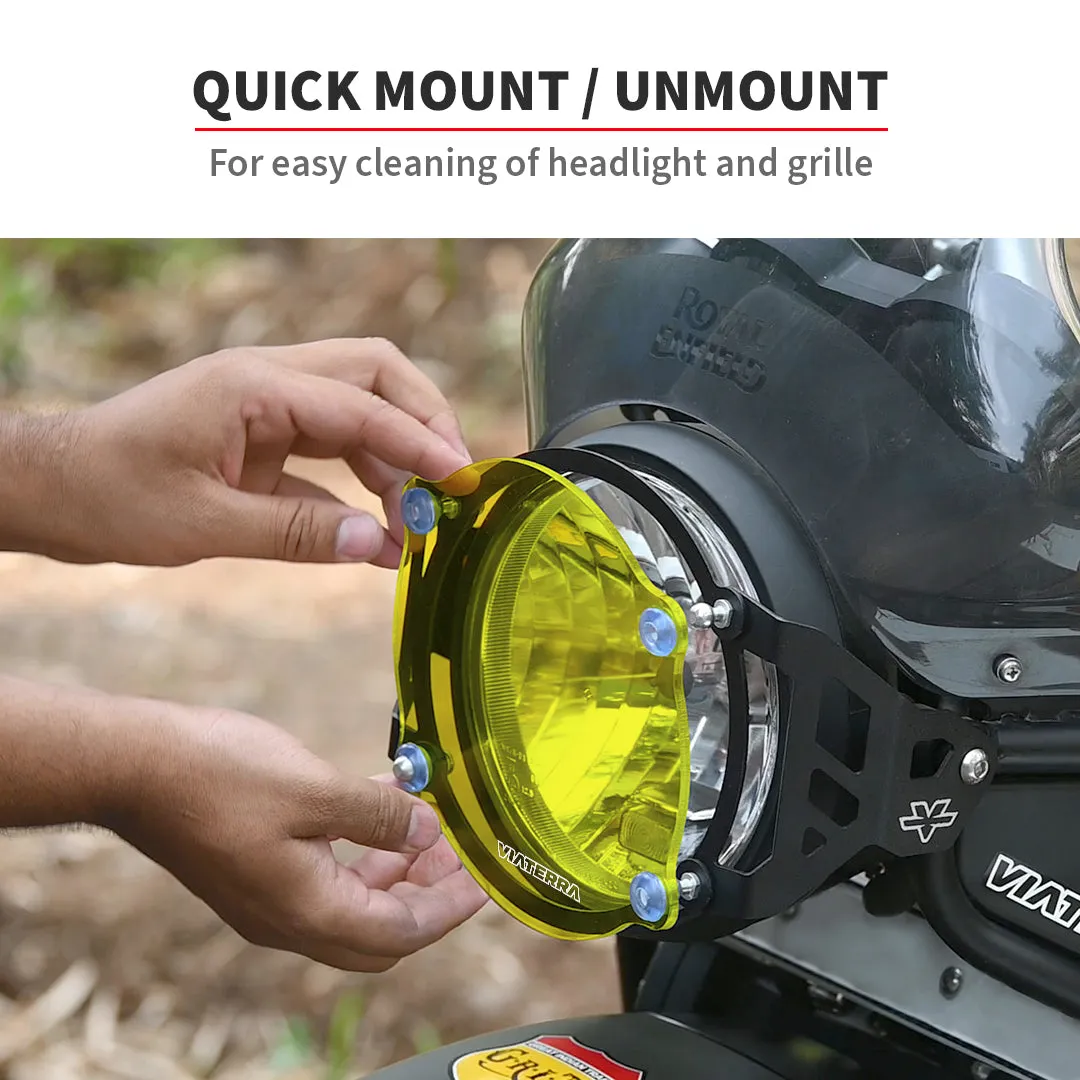 Headlight Guard for Royal Enfield Himalayan - Yellow Tint