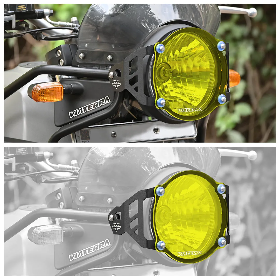 Headlight Guard for Royal Enfield Himalayan - Yellow Tint