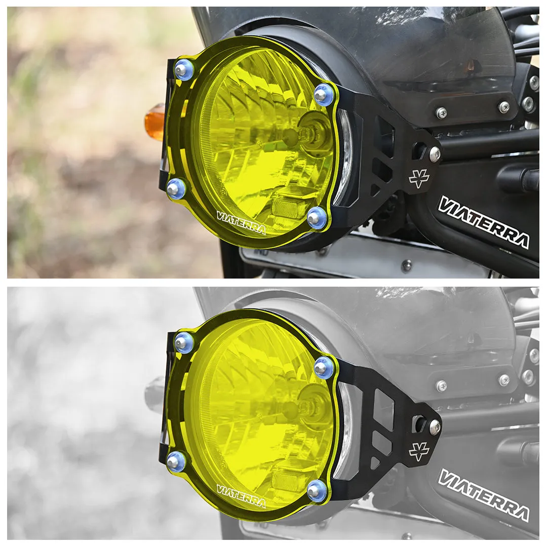 Headlight Guard for Royal Enfield Himalayan - Yellow Tint