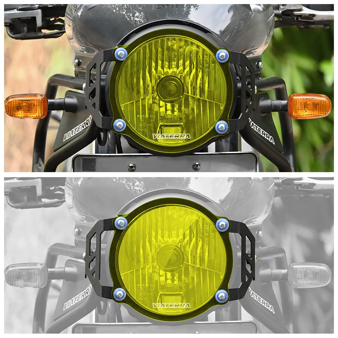 Headlight Guard for Royal Enfield Himalayan - Yellow Tint