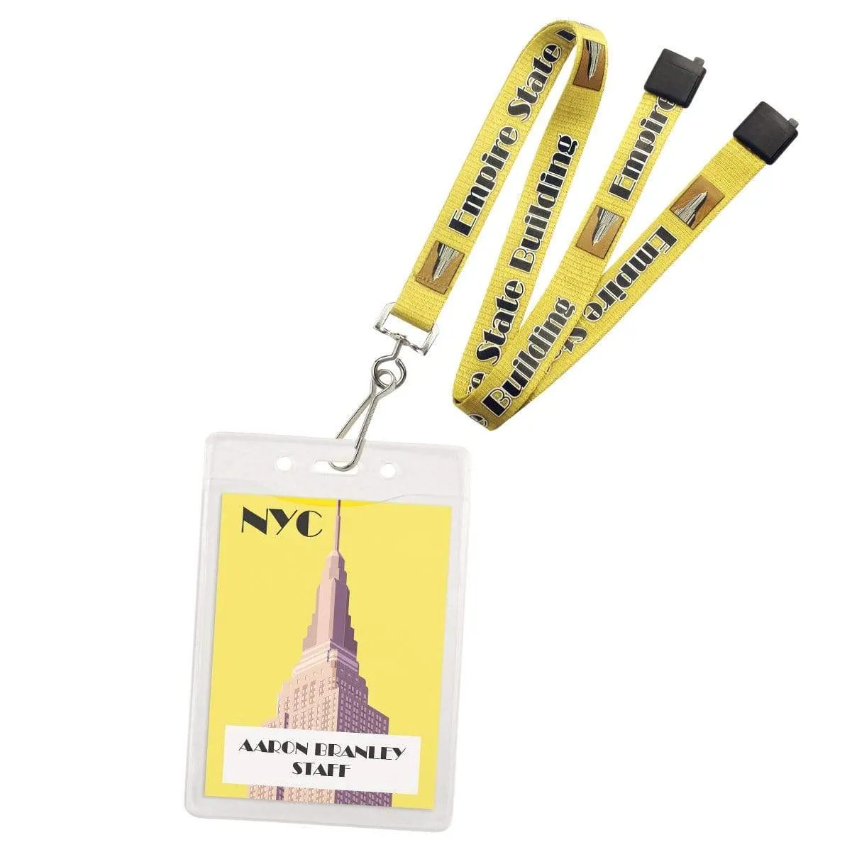 Heavy Duty 3 X 4 Name Badge Holder - 3x4 Vertical Textured Convention Conference Card Protector  (P/N 1815-1450)