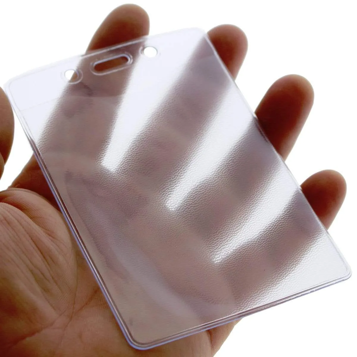 Heavy Duty 3 X 4 Name Badge Holder - 3x4 Vertical Textured Convention Conference Card Protector  (P/N 1815-1450)