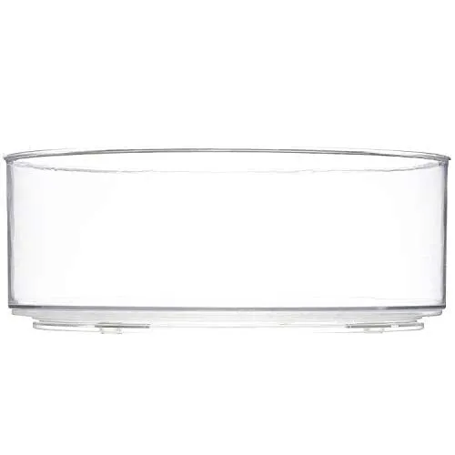 Home Intuition Round Plastic Lazy Susan Turntable Food Storage Container for Kitchen