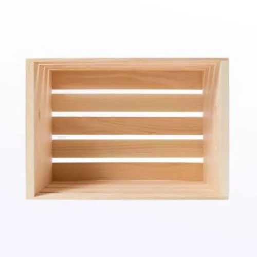 Houseworks 67140 18"L x 12.5" x 9.5"H Large Pallet Wood Crate - Quantity of 4