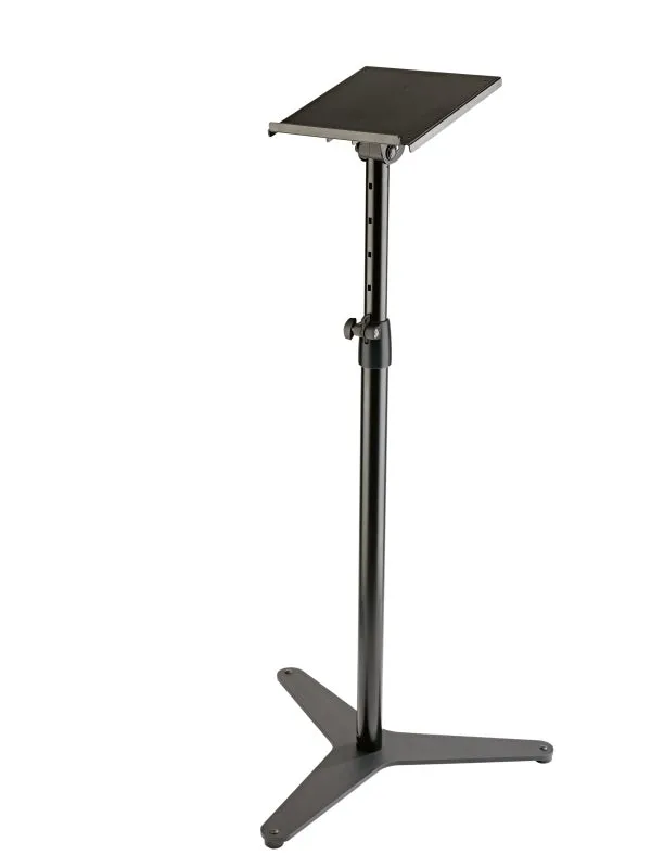 K&M Monitor Stand With Tiltable Tray & Metal Tripod Black Color