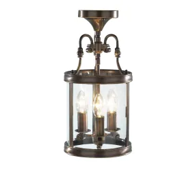 Kensal Antique Brass Ceiling Lantern - ID 4034