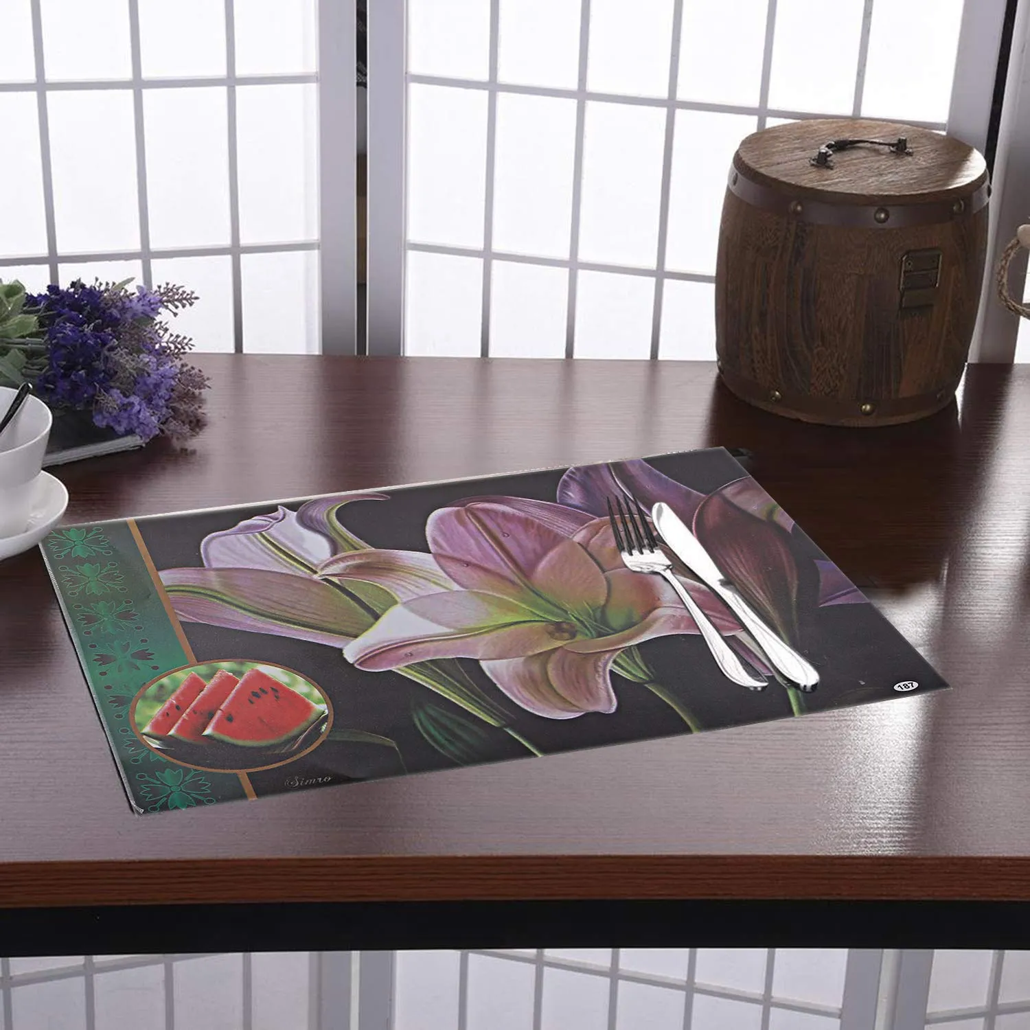 Kuber Industries PVC 6 Pieces Reversible Dining Table Placemat Set (Multi)-CTKTC028211
