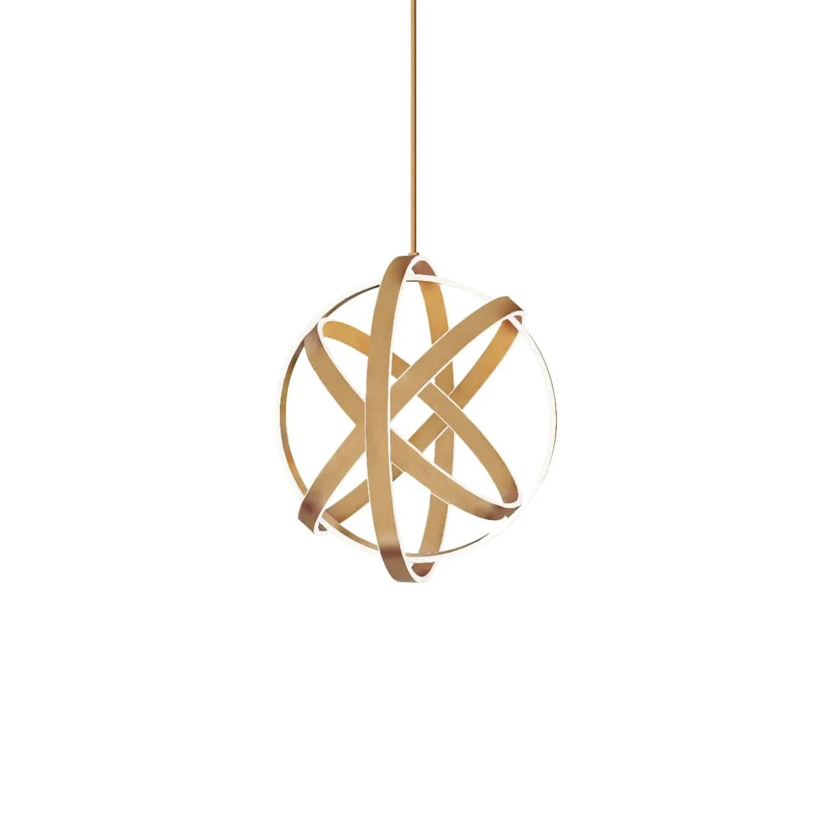 LED Chandelier from the Kinetic Collection in Aged Brass Finish by Modern Forms