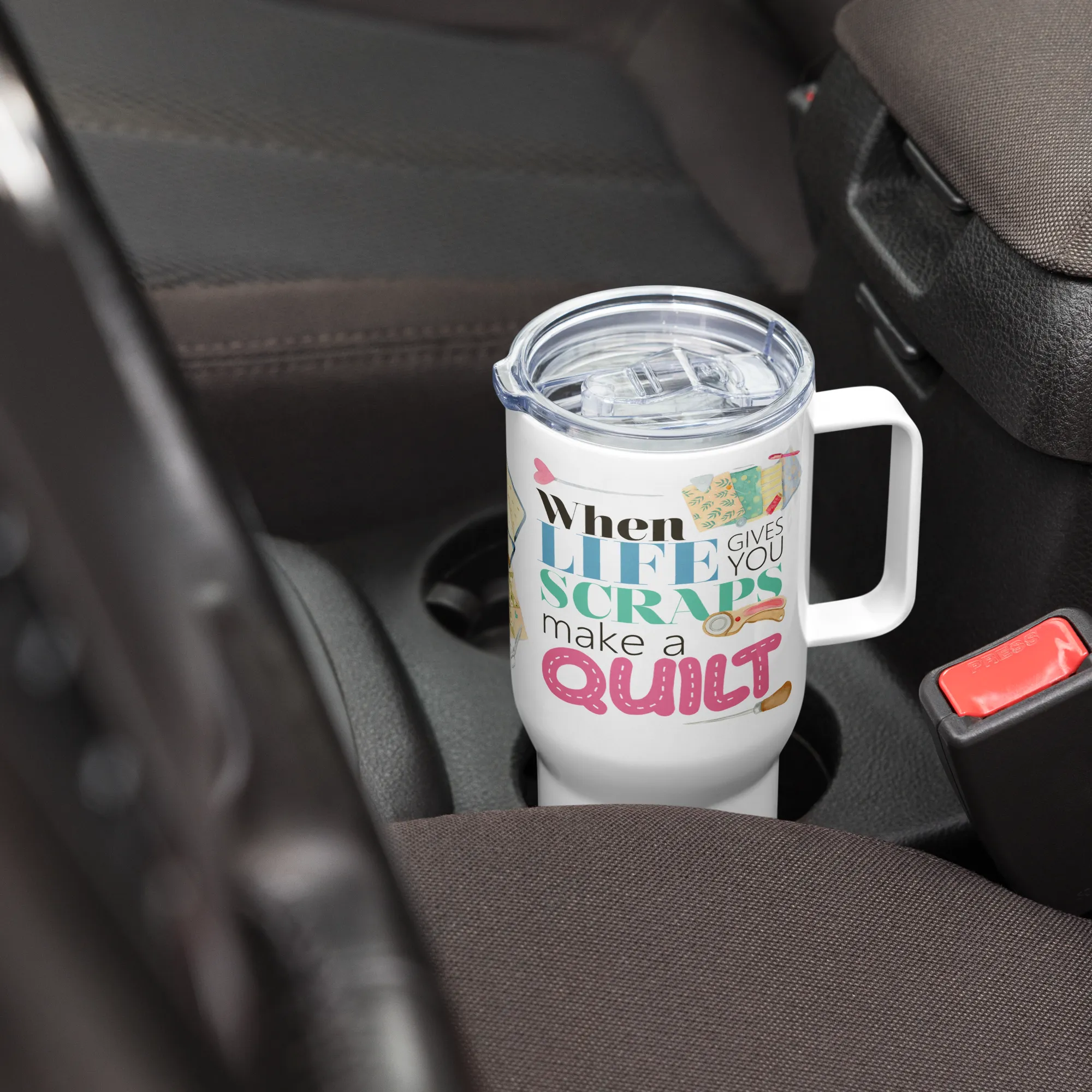 Make a Quilt 25 oz Travel Mug