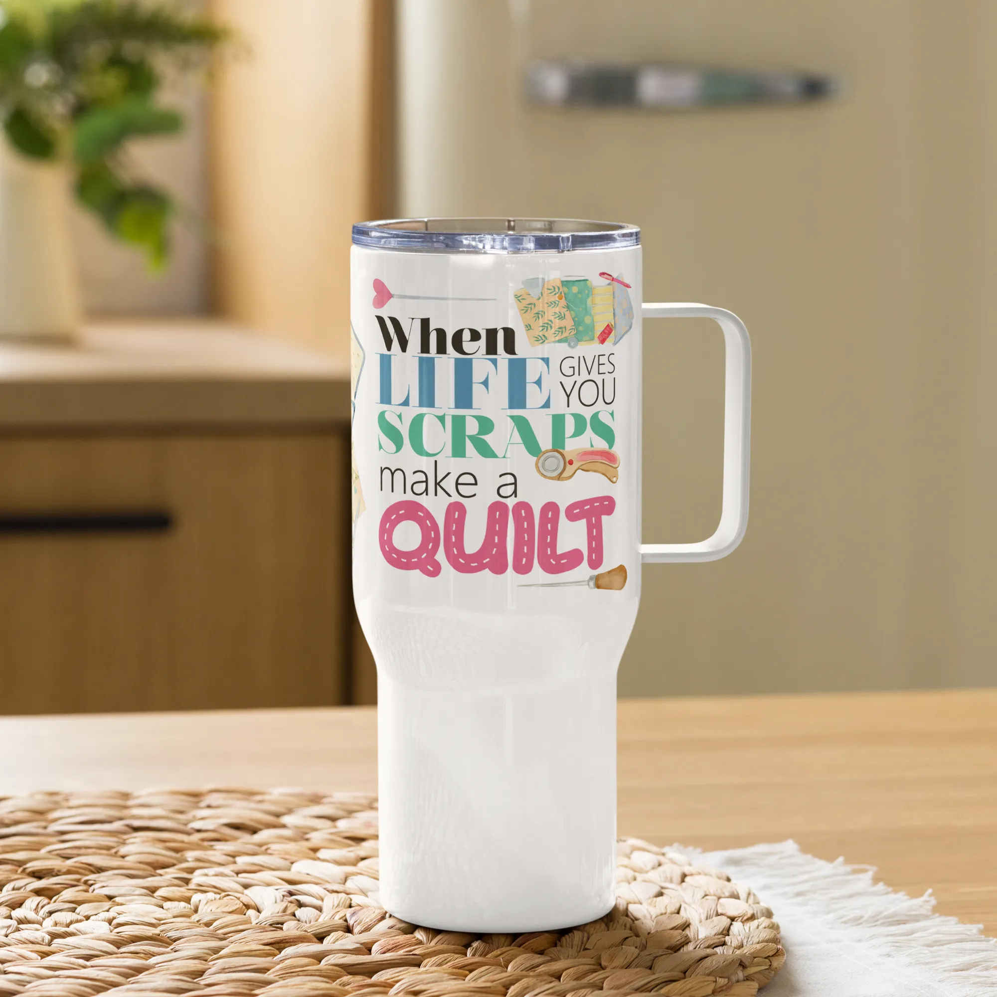 Make a Quilt 25 oz Travel Mug