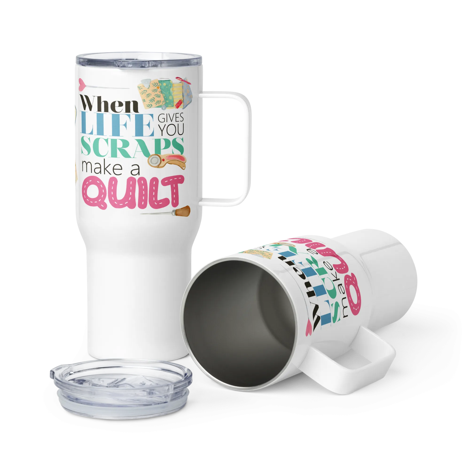 Make a Quilt 25 oz Travel Mug