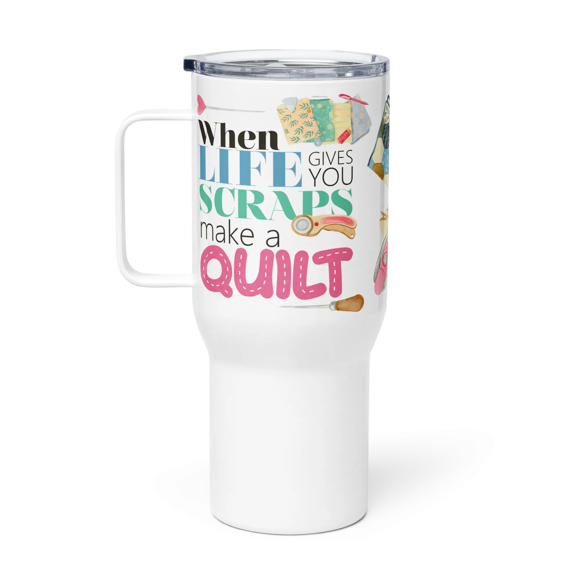 Make a Quilt 25 oz Travel Mug