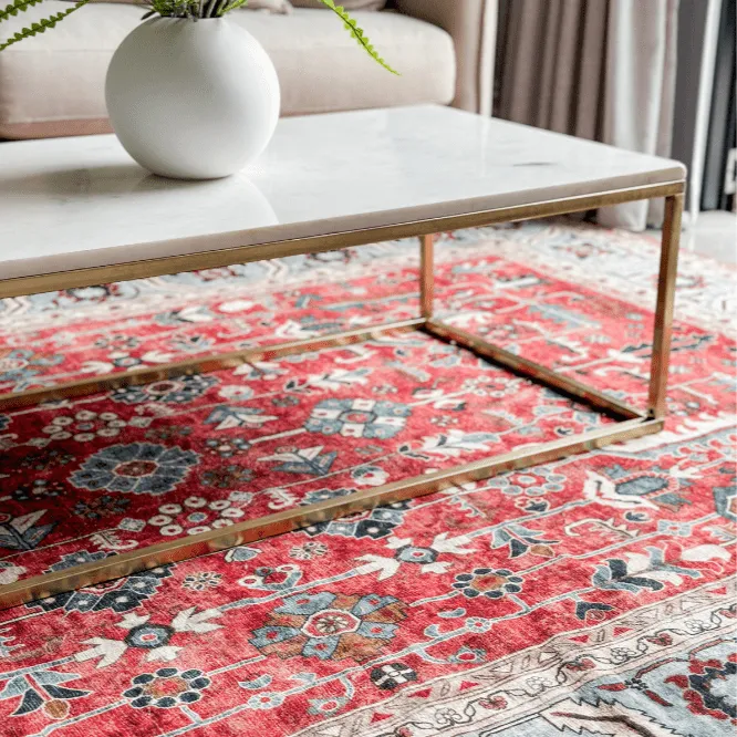 Manila Traditional Machine Washable Large Floor Rug