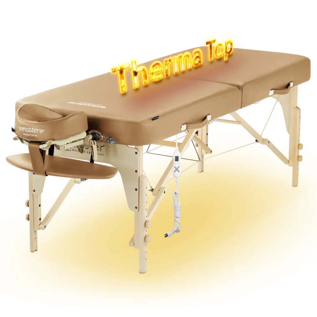 Master Massage 30'' Phoenix TT Heating Portable Massage Table Package with Therma-Top® - Adjustable Heating System