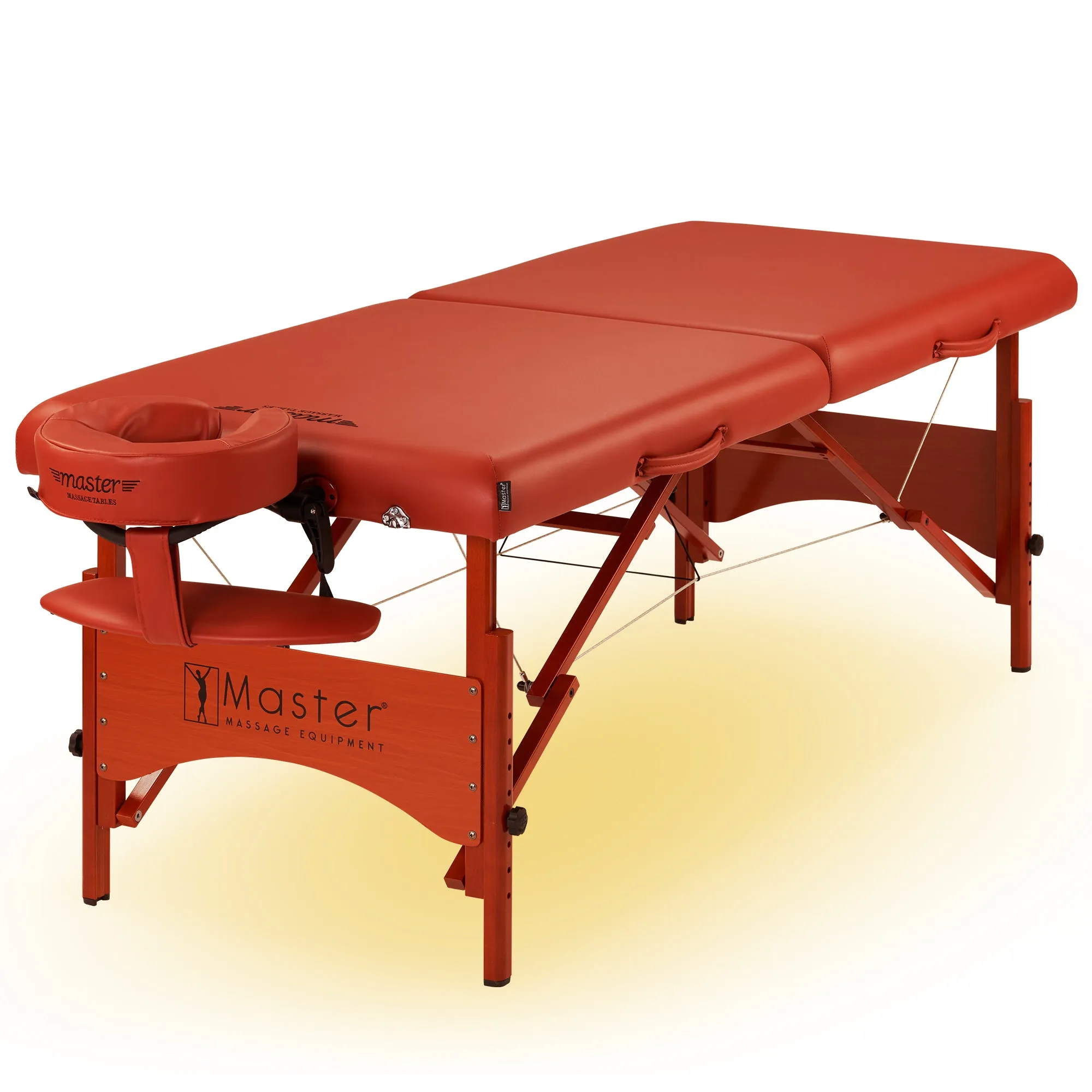 Master Massage 31" SANTANA™ Portable Massage Table Package with Therma-Top®-Adjustable Heating System, Shiatsu Cables, Reiki Panels! (Mountain Red)