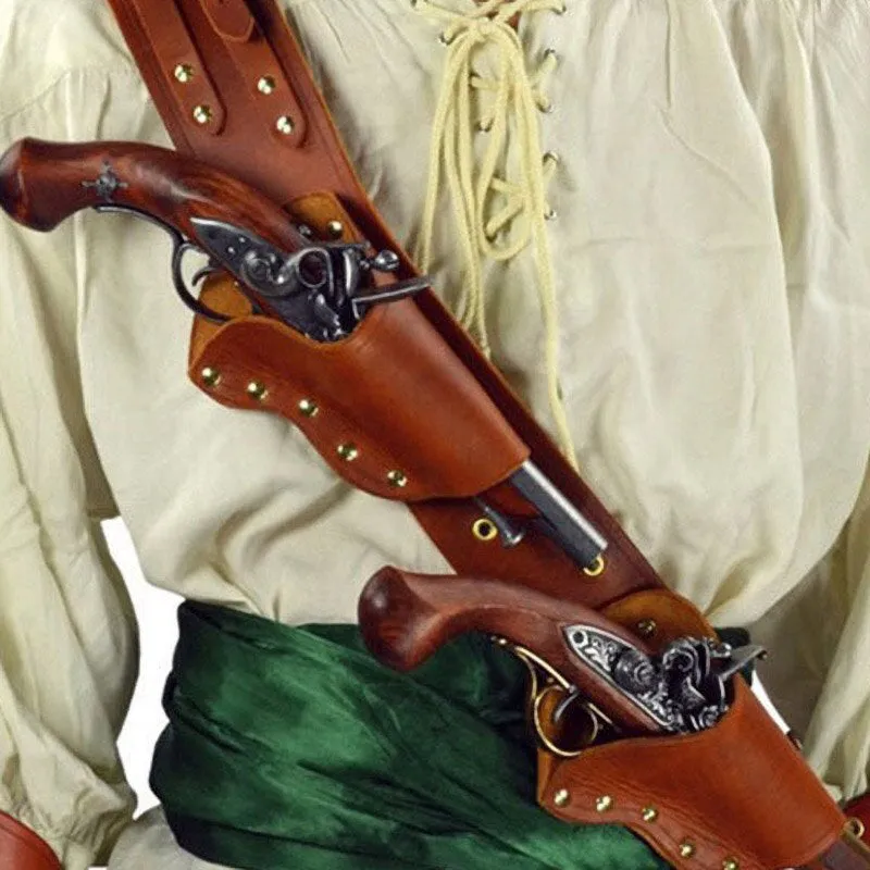 Medieval Pirate Flintlock Holster Sling Bag with Adjustable Strap for LARP Cosplay
